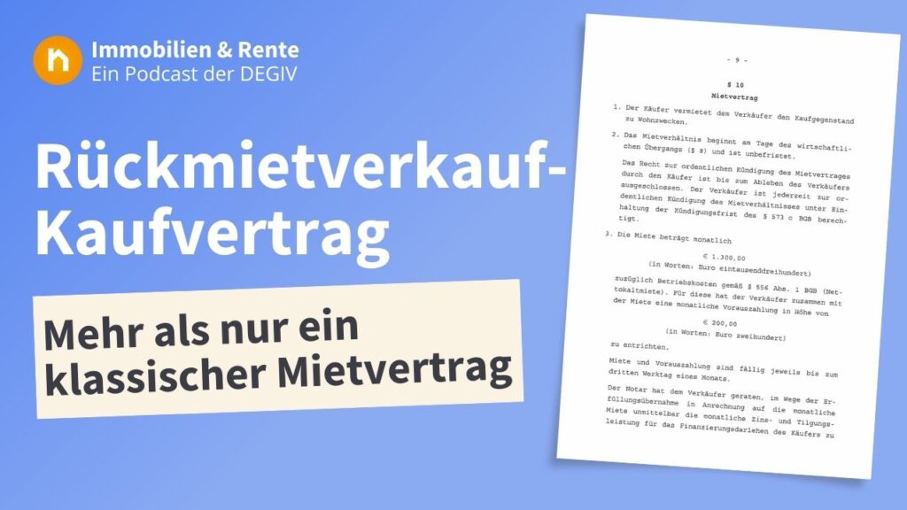 Video Rückmietverkauf-Kaufvertrag